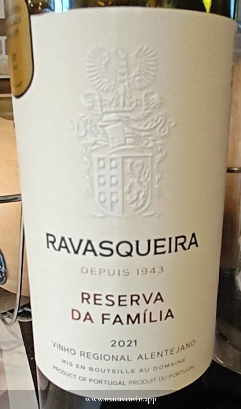 Étiquette de Ravasqueira Reserva da Família, Monte da Ravasqueira