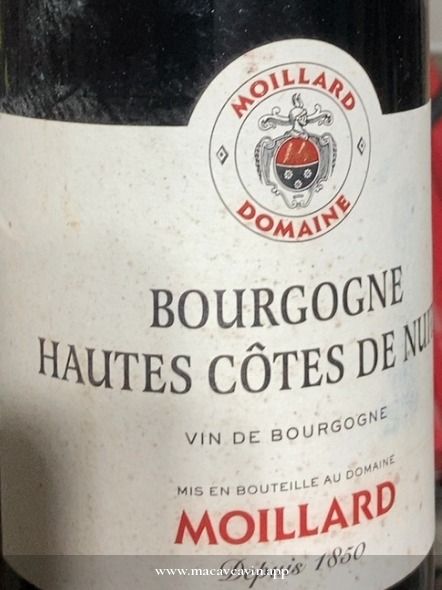 Étiquette de Bourgogne Pinot Noir, Domaine Luquet depuis 1878