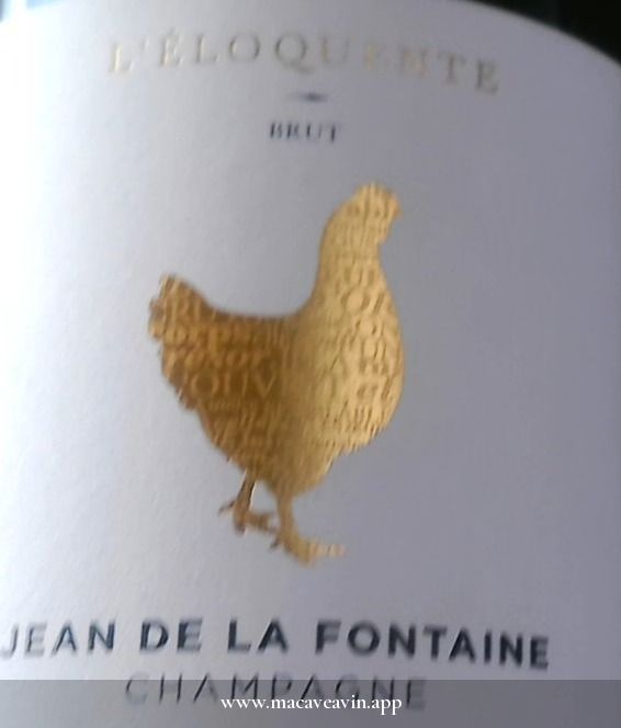 Étiquette de Jean de la Fontaine L’Éloquente Brut, Champagne Baron Albert