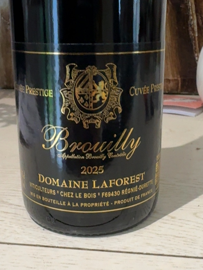Étiquette de Cuvée Prestige, Domaine Laforest