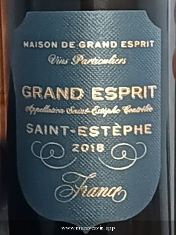 Étiquette de Grand Esprit Saint-Estèphe, Maison de Grand Esprit