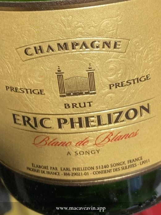 Étiquette de Caractère Blanc de Blancs, Champagne de Barfontarc