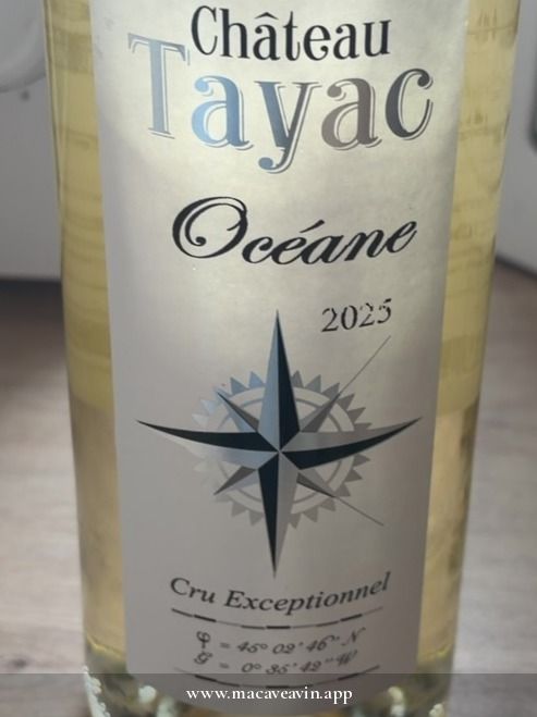 Étiquette de Cuvée Océane, Château Tayac