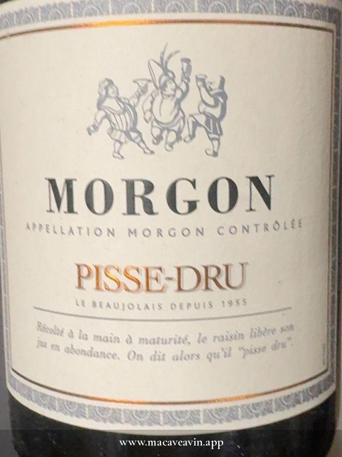 Étiquette de Pisse-Dru, Maison Noémie Vernaux