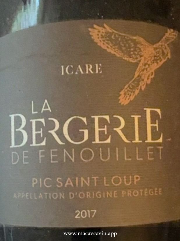 Étiquette de Icare, La Bergerie de Fenouillet