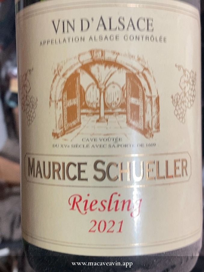 Étiquette de Riesling Vieilles Vignes BIO, Maison Maurice Schueller