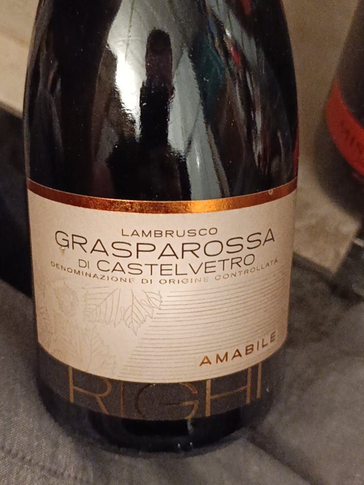 Étiquette de Lambrusco Grasparossa di Castelvetro Amabile, Cantine Riunite & CIV
