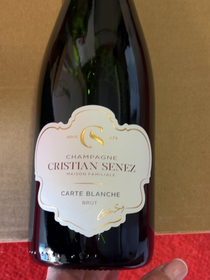 Étiquette de Carte Blanche, Champagne Cristian Senez