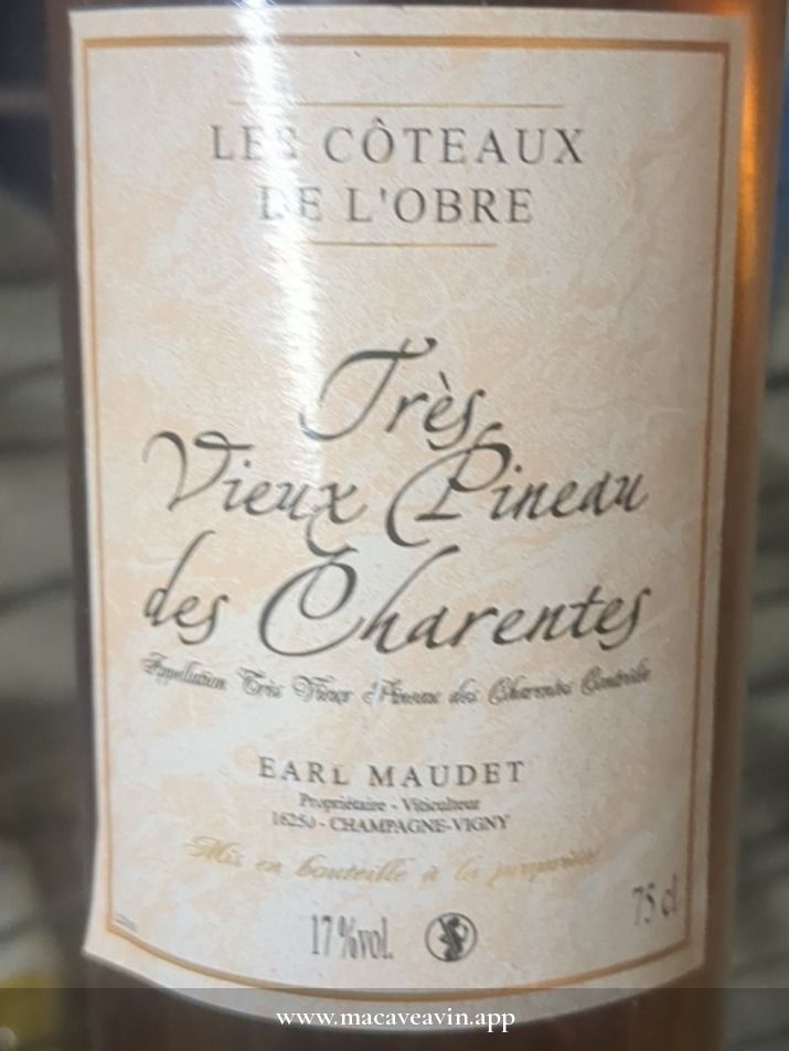 Étiquette de Les Côteaux de l'Obre Très Vieux, EARL Maudet Sébastien
