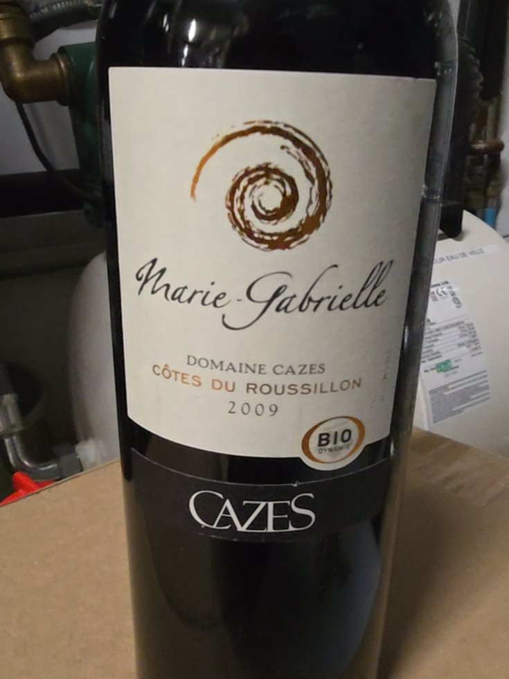 Étiquette de Marie-Gabrielle, Domaine Cazes