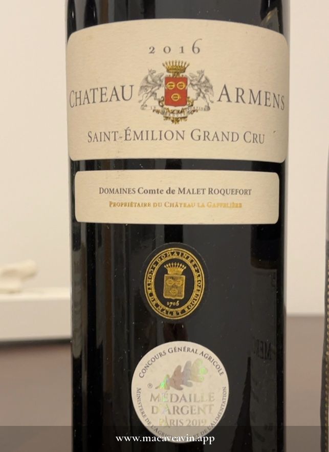 Étiquette de Château Armens, Château Armens
