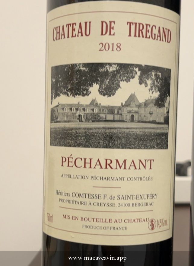 Étiquette de Château de Tiregand, Château de Tiregand