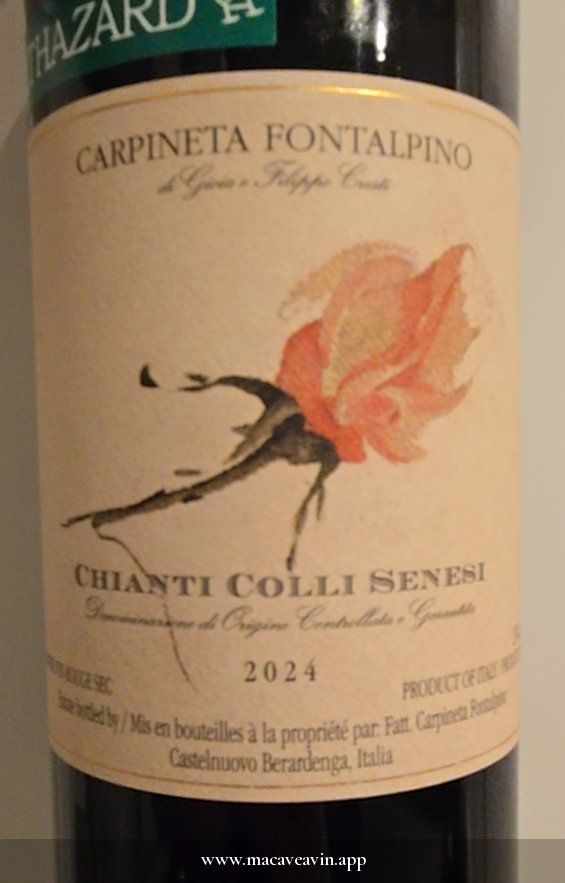 Étiquette de Carpineta Fontalpino Chianti Colli Senesi, Fattoria Carpineta Fontalpino