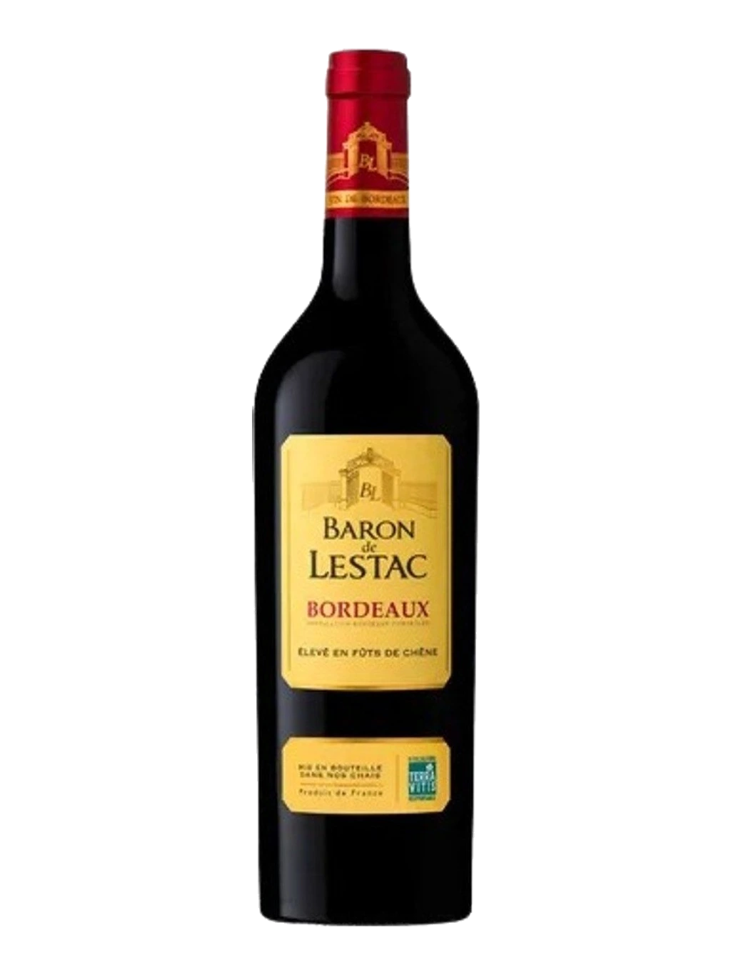 Étiquette de Baron de Lestac Bordeaux rouge, Baron de Lestac (marque du groupe Castel Frères)