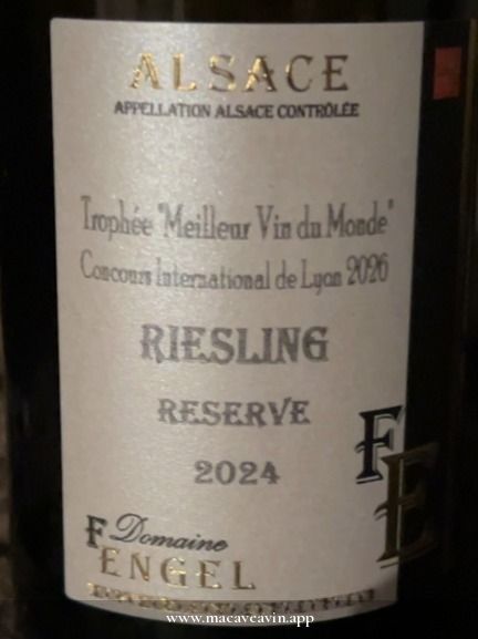 Étiquette de Riesling Réserve, Domaine Fernand Engel