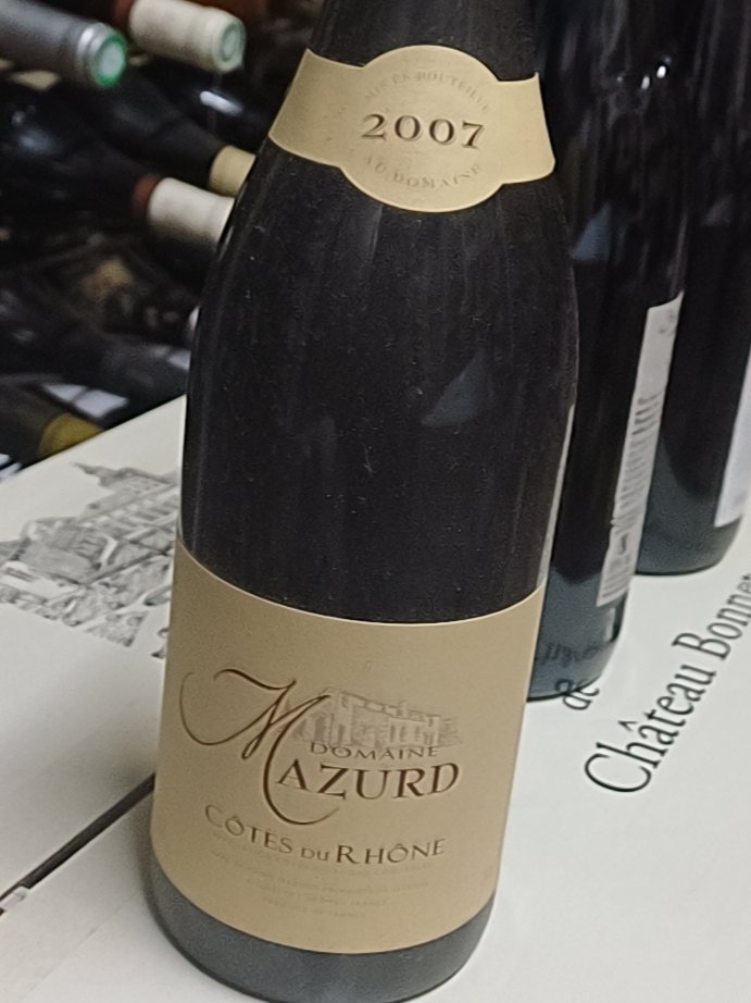 Étiquette de Côtes du Rhône, Domaine Mazurd