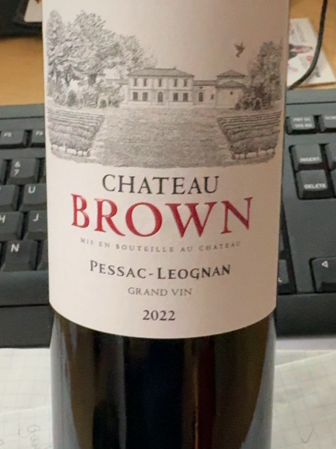 Étiquette de Château Brown, Château Brown